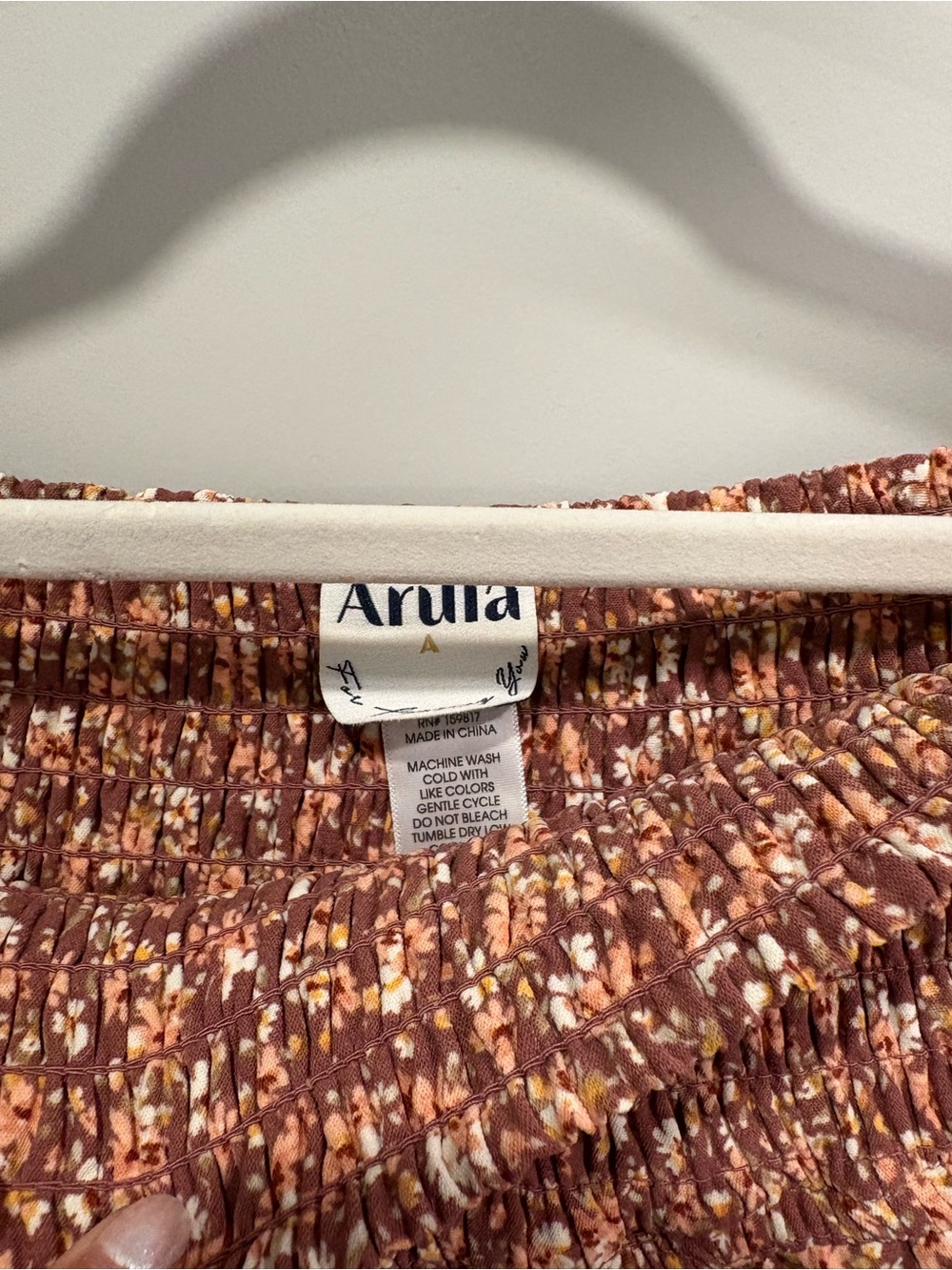 ARULA Rust Floral Ruffle Mini Skirt - Picture 4 of 5
